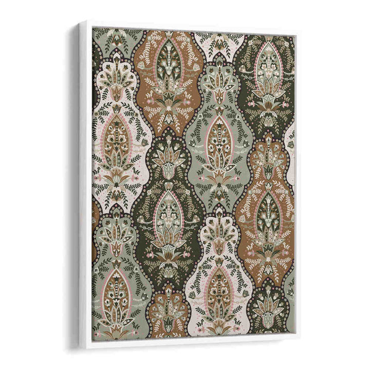 COUNTRY HOUSE PAISLEY GREEN , PATTERN ART PRINTS
