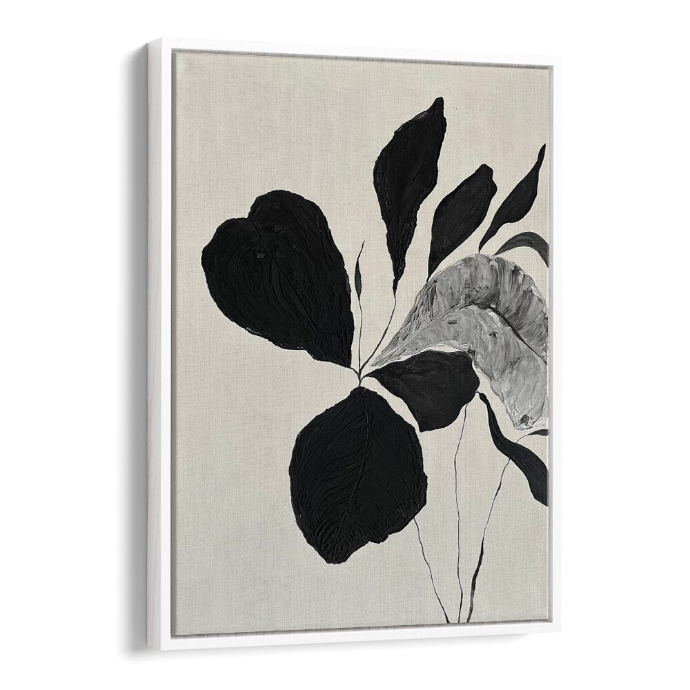Elegant black and white design of THE MUTUAL FEELING - II, FLORAL FLOWER PAINTINGS adds sophistication to any space.