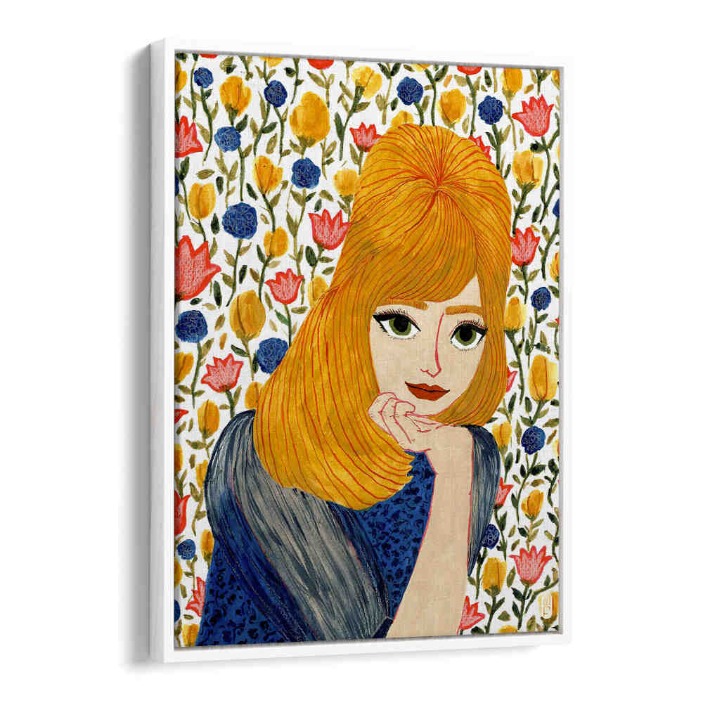 FLORAL BABY PORTRAIT I , PORTRAITS & FIGURATIVE ILLUSTRATIONS