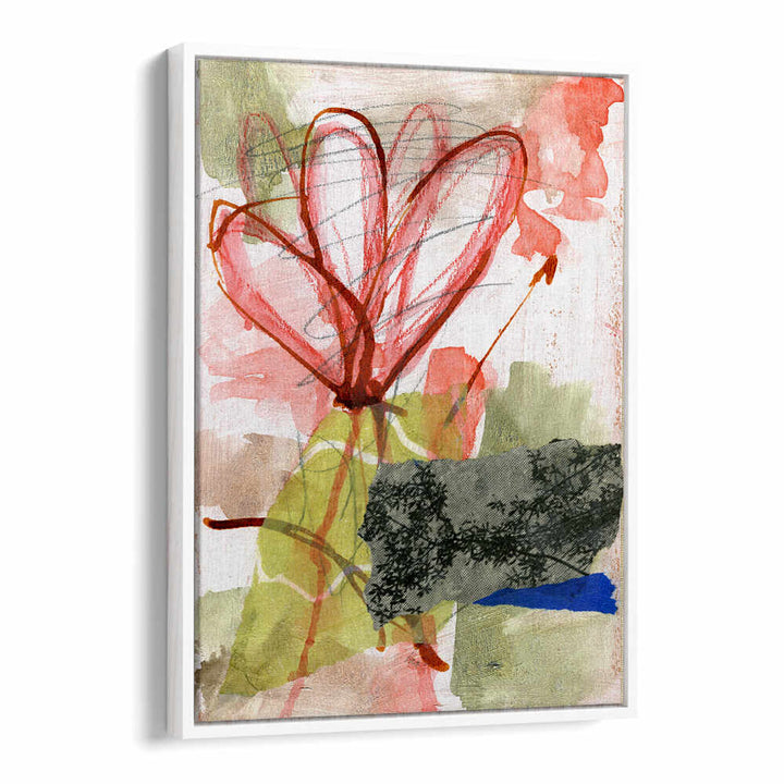 IN A MOOD FOR RED , FLORAL FLOWER PAINTINGS