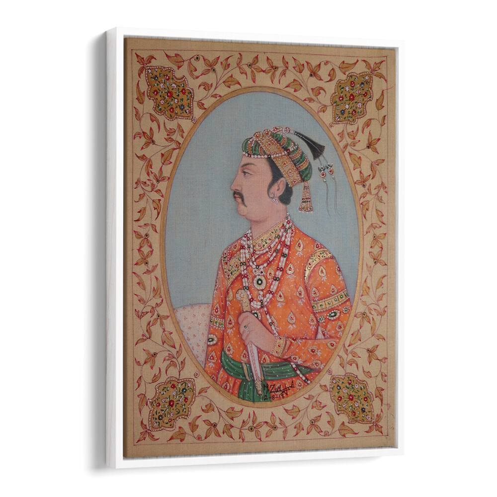 MUGHAL KING JHANNGHIR, INDIAN ART PAINTINGS showcasing Mughal grandeur, perfect for enhancing your decor.