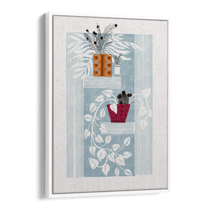 SHELVED SERENITY , FLORAL FLOWER PAINTINGS