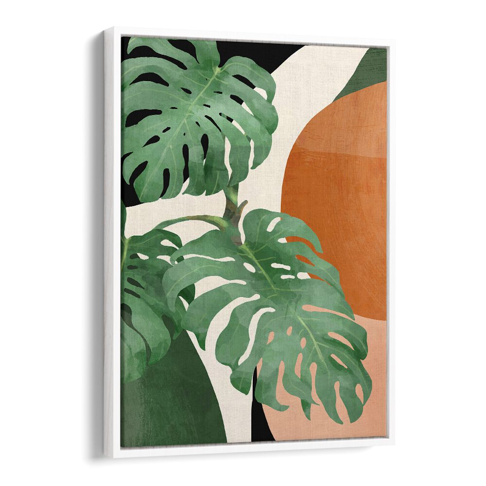 Vibrant Tropical Leaves Abstract Art, perfect for boho art paintings to elevate your home decor.