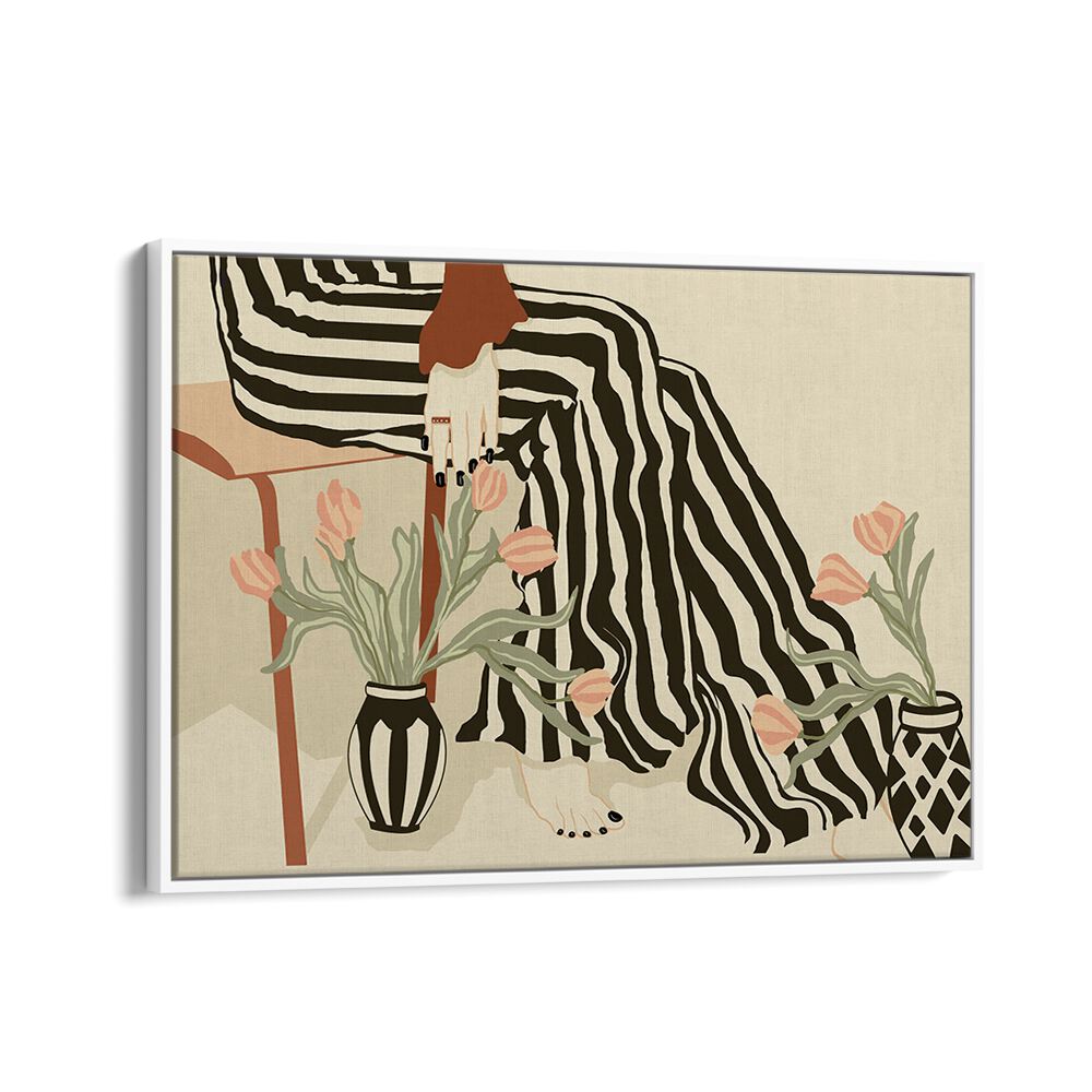 Stylish TULIPS BY MY FEET, BOHO ART PAINTINGS combine elegance and nature for your home decor. Perfect for any space!