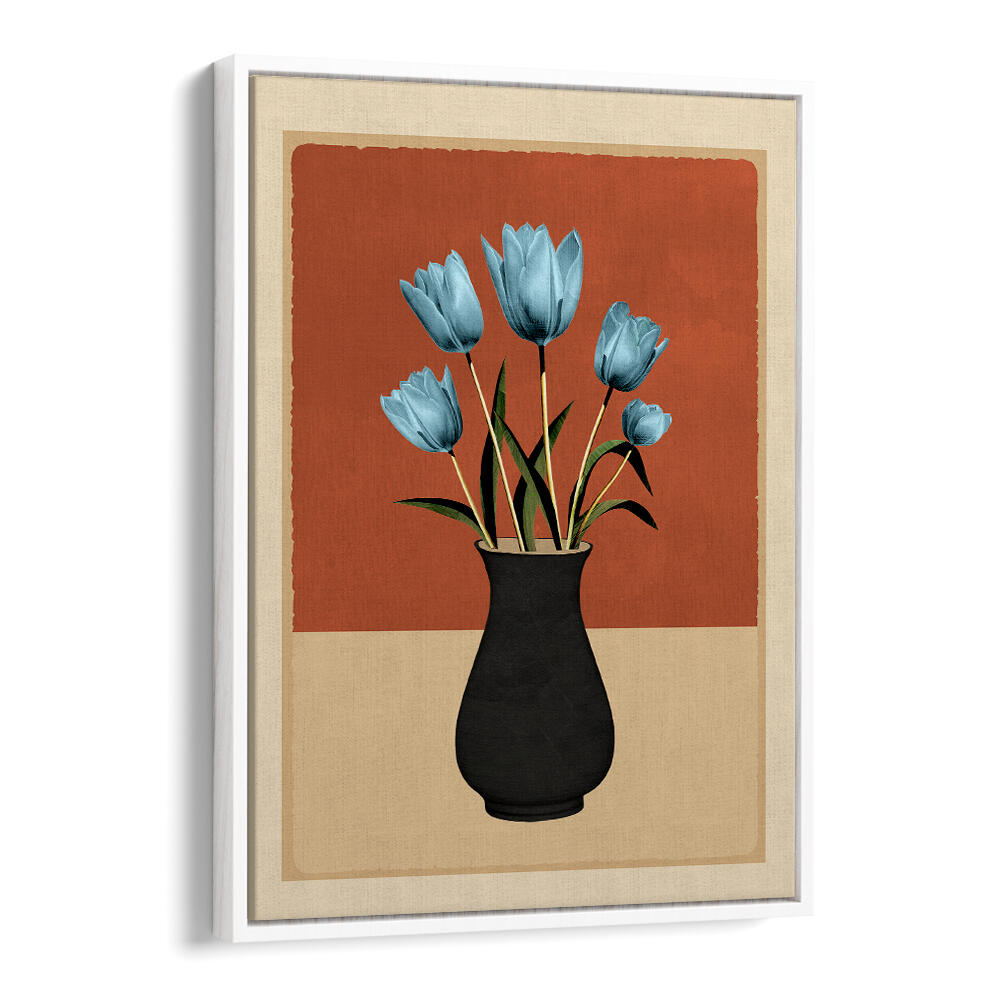 TULIPS IN VASE III , BOHO ART PAINTINGS