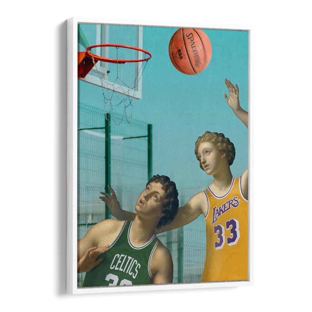 A CLASSIC GAME, ALTERED ART PRINTS features nostalgic basketball art by Dikhotomy, blending tradition with modern flair.