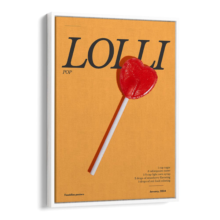 Bright artwork featuring a HEART LOLLIPOP, BAR design, perfect for any sweet-themed cafe or decor.