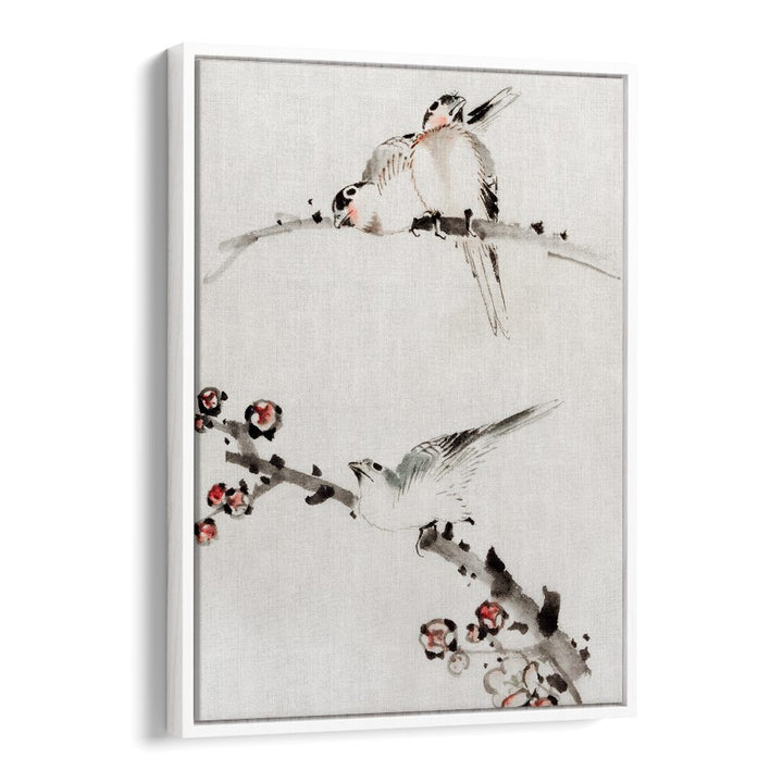 BIRDS ON BRANCHES , VINTAGE PAINTINGS