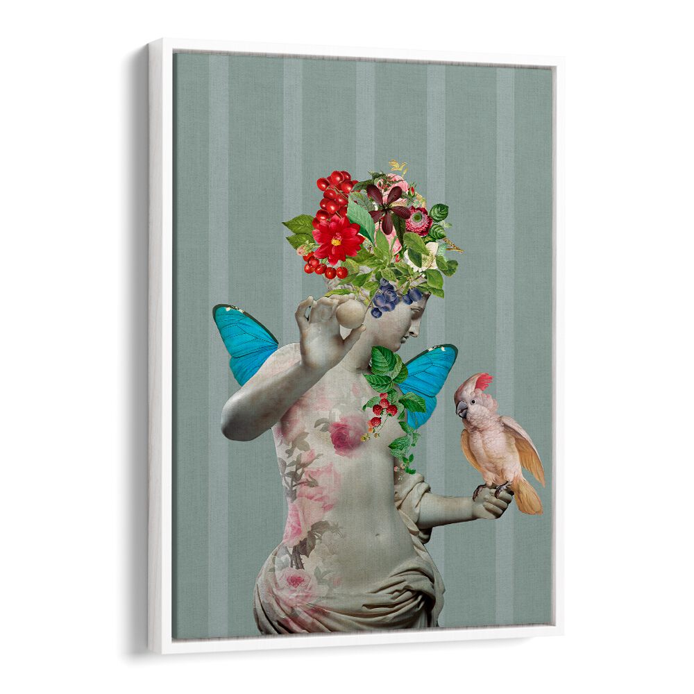 A vibrant, artistic representation of femininity in DELICATE WOMEN VII, ALTERED ART PRINTS by Andrea Haase.