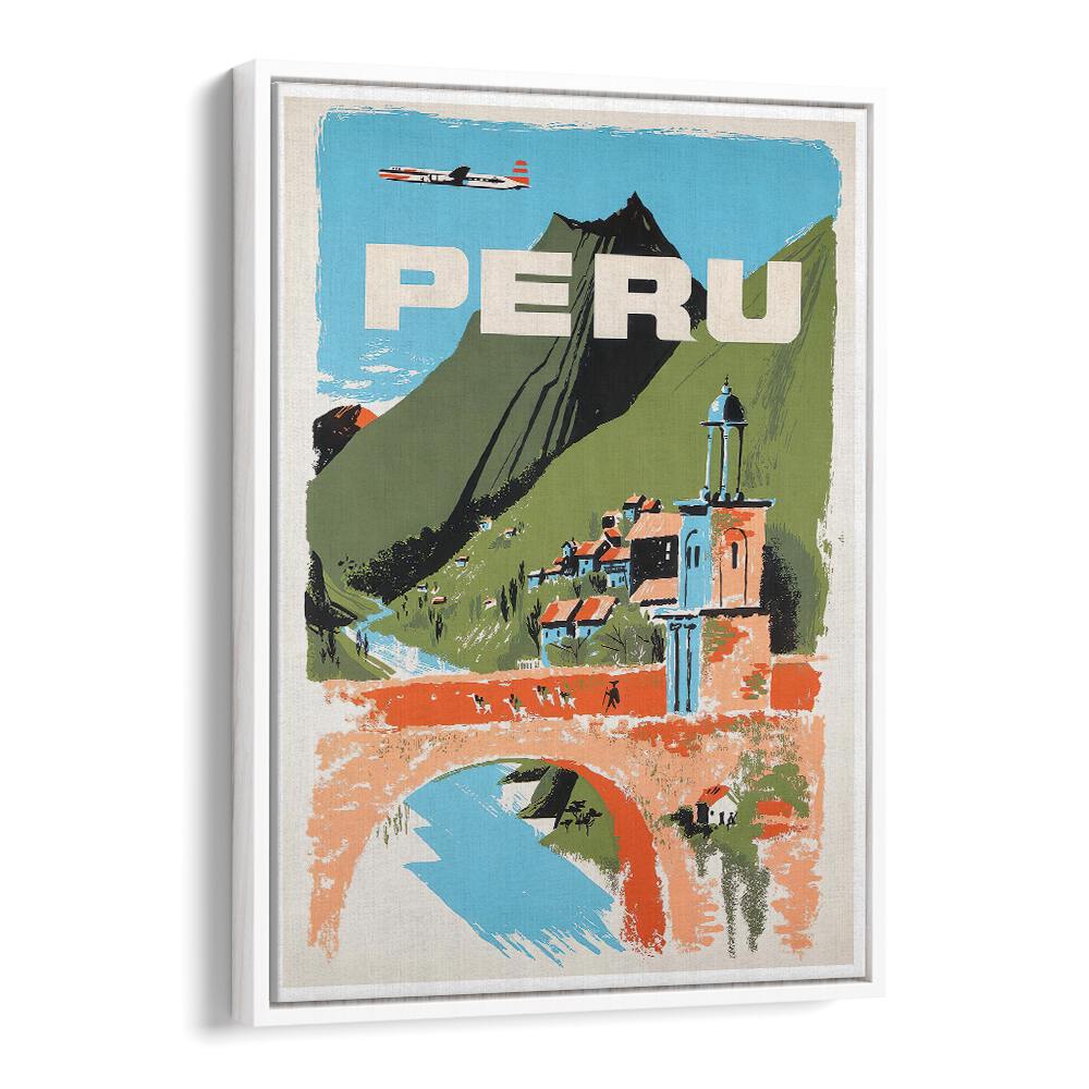 Colorful PERU , VINTAGE TRAVEL POSTERS showcasing stunning landscapes and iconic architecture, perfect for art lovers.