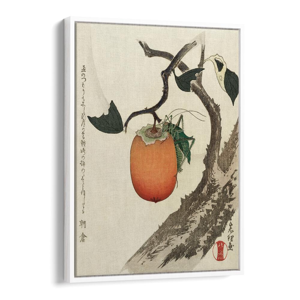 KAKIVRUCHT MET SPRINKHAAN, VINTAGE PAINTINGS