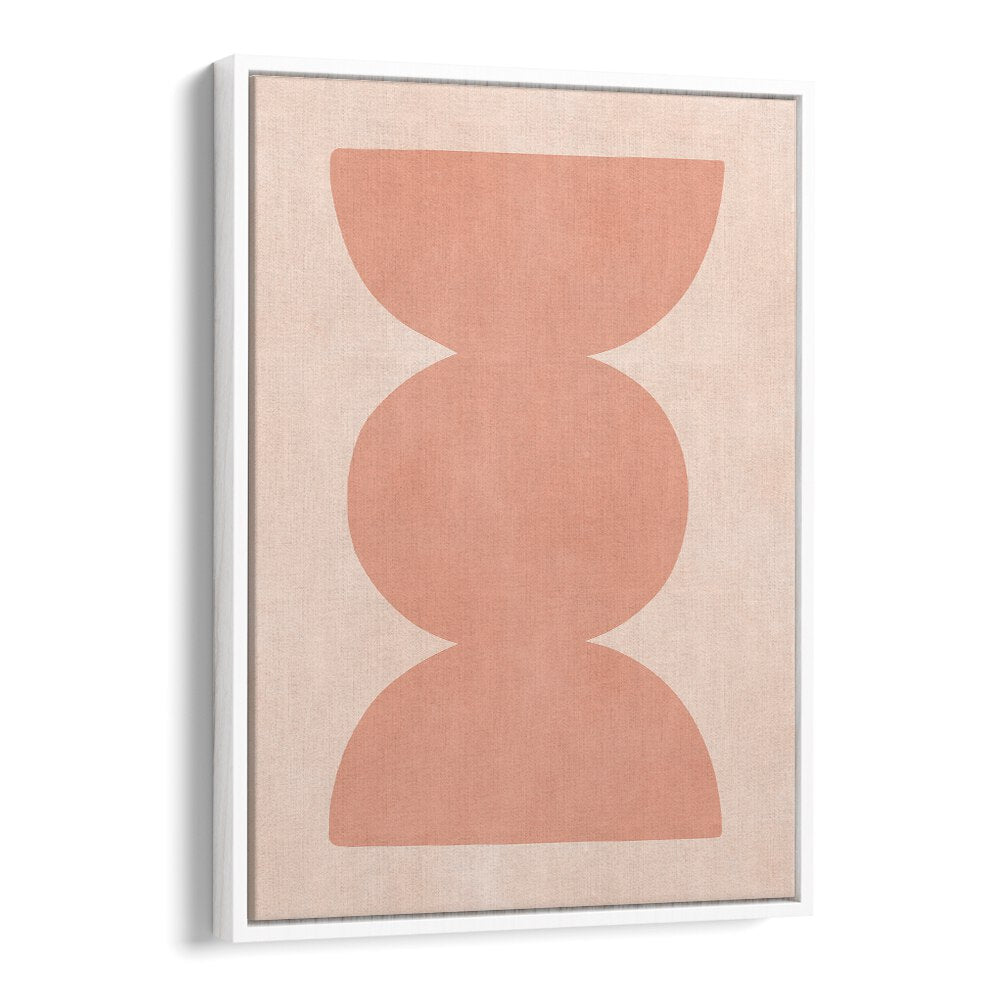Stylish TRIBAL SHAPES XII, GEOMETRIC ART PRINTS featuring modern tribal design in soft peach tones, perfect for decor.