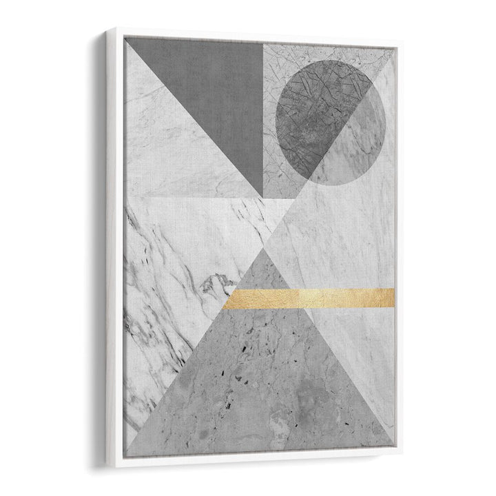Stunning GRAY TEXTURES II, GEOMETRIC ART PRINTS featuring abstract shapes and a touch of gold for elegant decor.