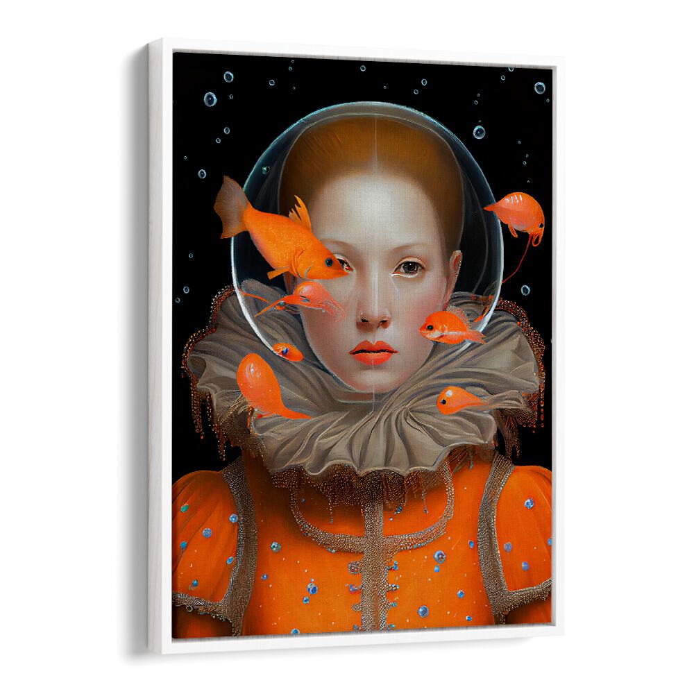 Discover "THE PRINCESS OF DEEP SEA, ALTERED ART PRINTS" by Dikhotomy, a mesmerizing underwater masterpiece.