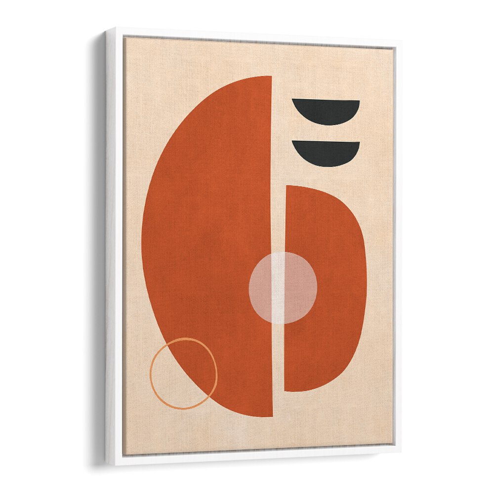 Stylish SEMICIRCLES IV, BOHO ART PAINTINGS showcase vibrant shapes on a textured background, perfect for modern decor.