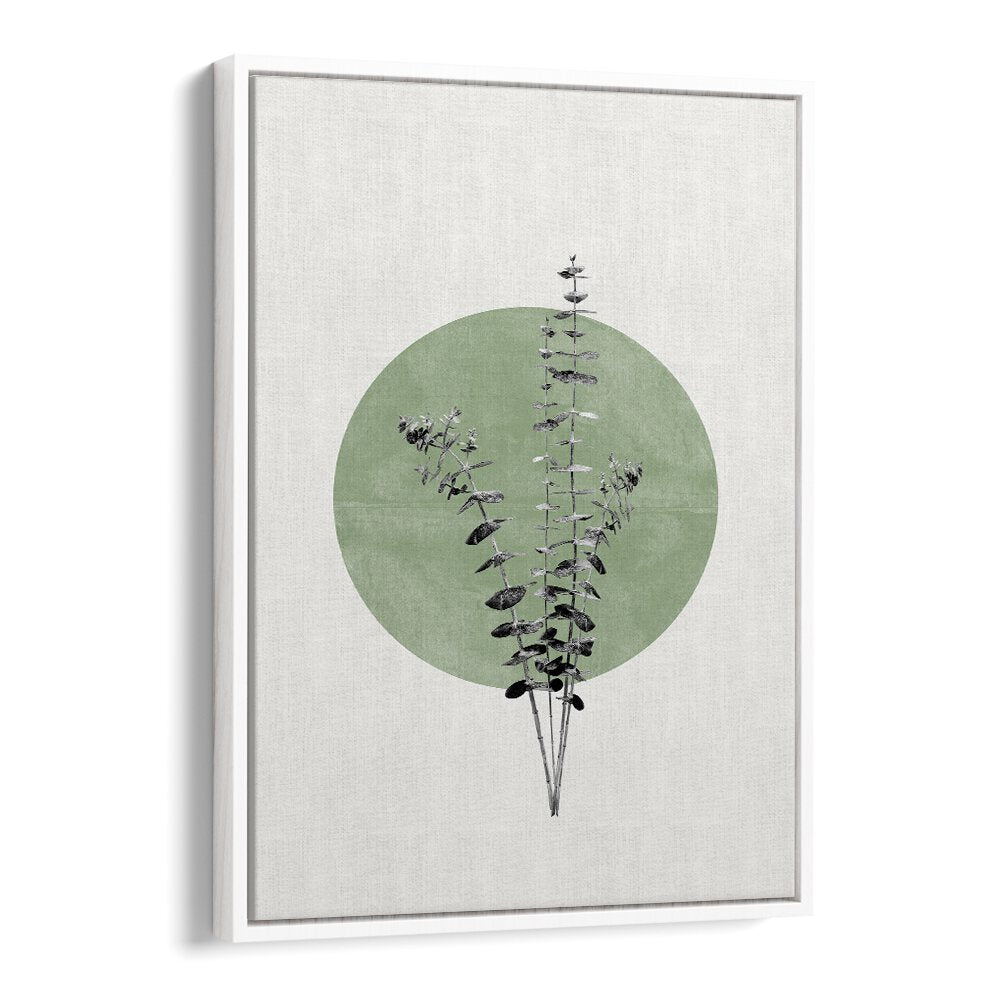 EUCALYPTUS AND GREEN MOON, FLORAL FLOWER PAINTINGS create a serene focal point for any modern living space.