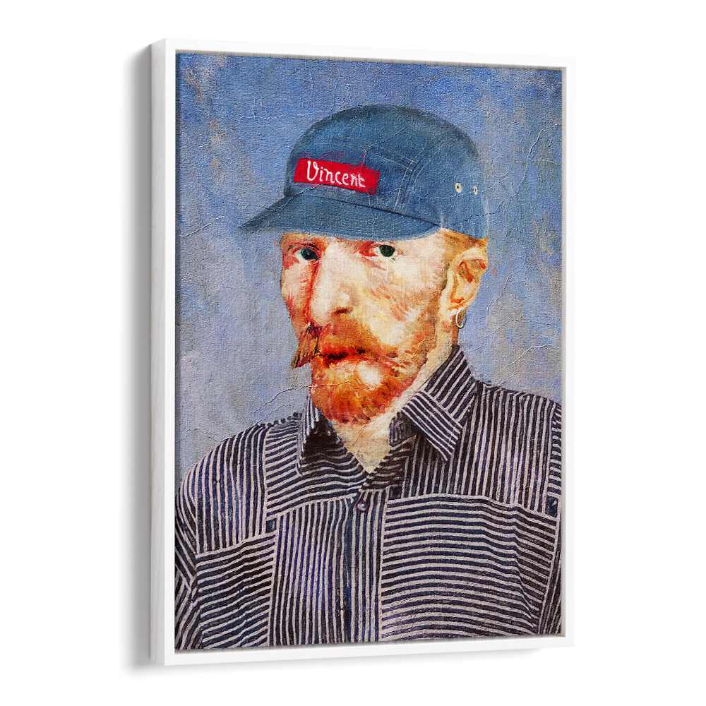 Stylish HIPSTER VINCENT, ALTERED ART PRINTS by Dikhotomy blend classic art with modern flair for art lovers.