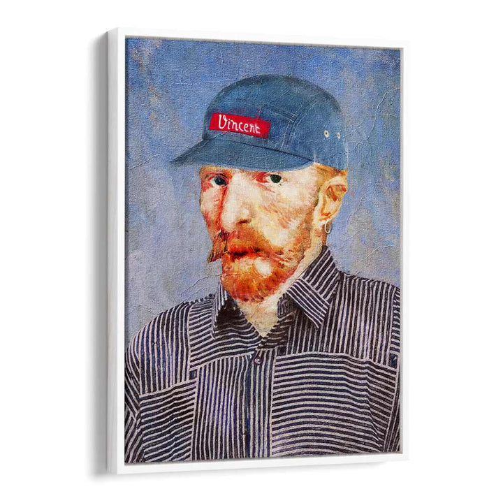 Stylish HIPSTER VINCENT, ALTERED ART PRINTS by Dikhotomy blend classic art with modern flair for art lovers.