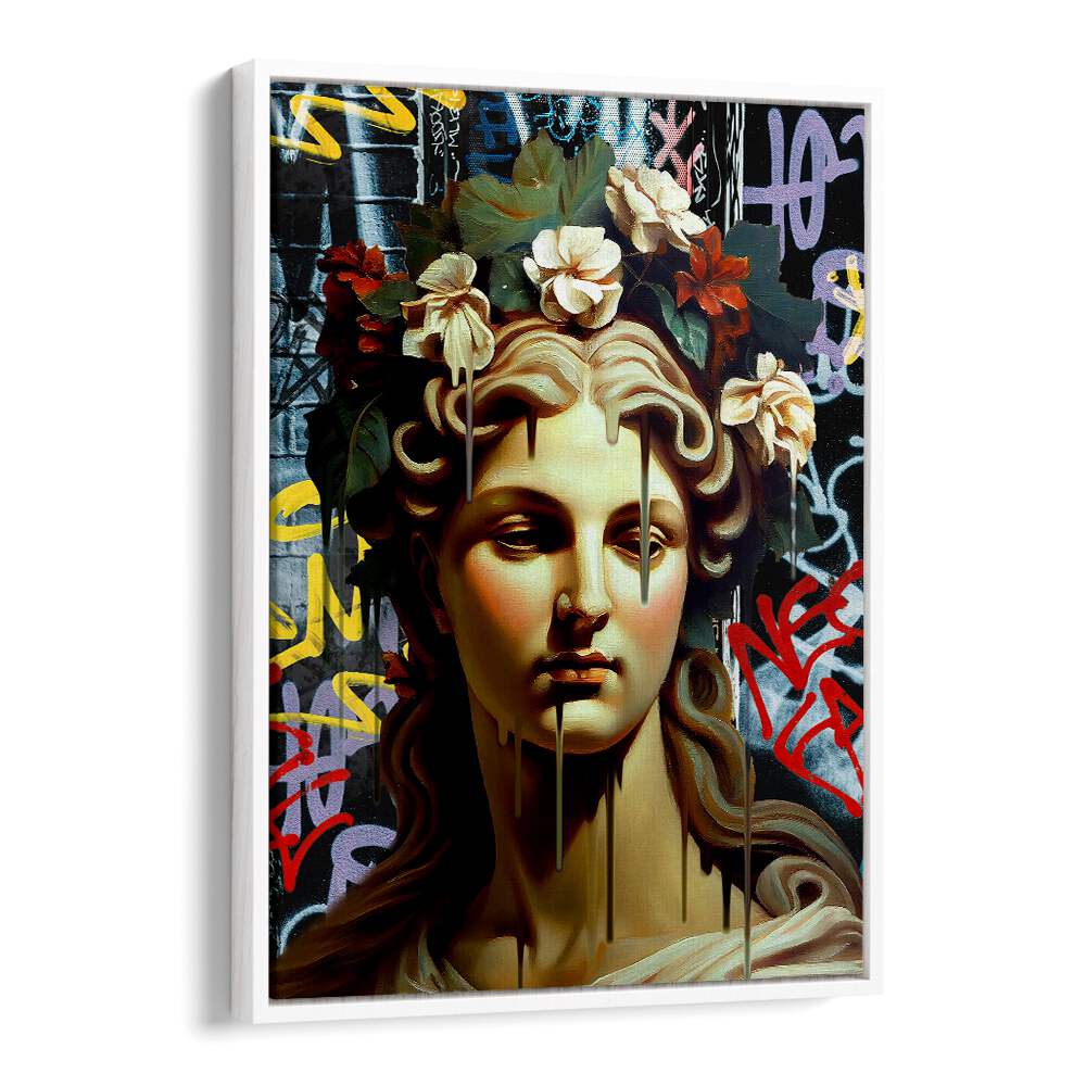 VANDAL PIETAN, ALTERED ART PRINTS showcase a striking blend of classical beauty and urban graffiti style.