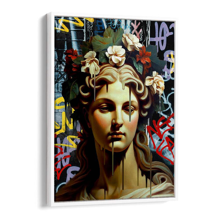 VANDAL PIETAN, ALTERED ART PRINTS showcase a striking blend of classical beauty and urban graffiti style.