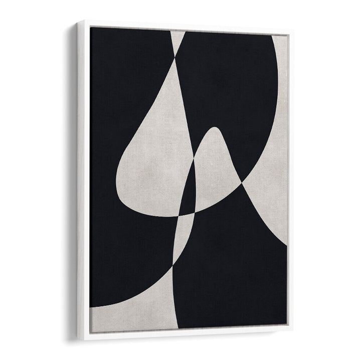 Stylish EXPRESSIVE CONCEPTUAL FORMS I, ABSTRACT PAINTINGS featuring captivating shapes in black and white for modern decor.