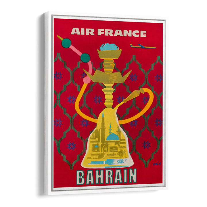 Elegant AIR FRANCE Vintage Travel Posters featuring Bahrain, celebrating the golden age of aviation.