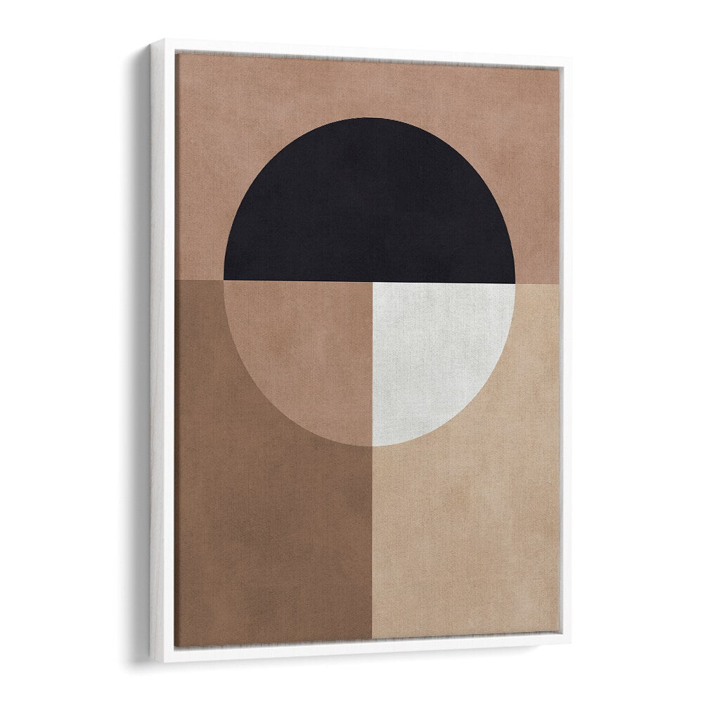 Elegant BROWN GEOMETRY VII, GEOMETRIC ART PRINTS showcasing rich browns and geometric shapes for modern decor.