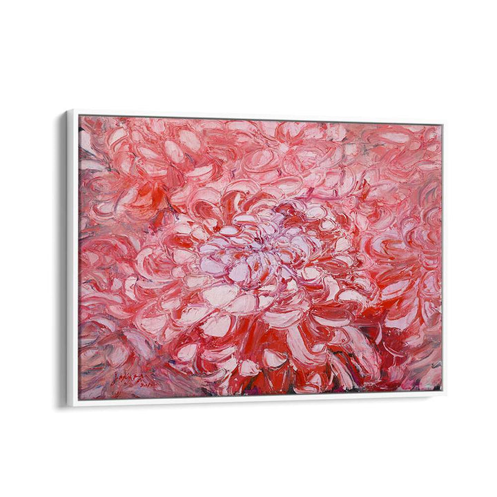 Vibrant CHRYSANTHEMUM CANVAS , FLORAL FLOWER PAINTINGS in stunning red hues, perfect for adding charm to your decor.