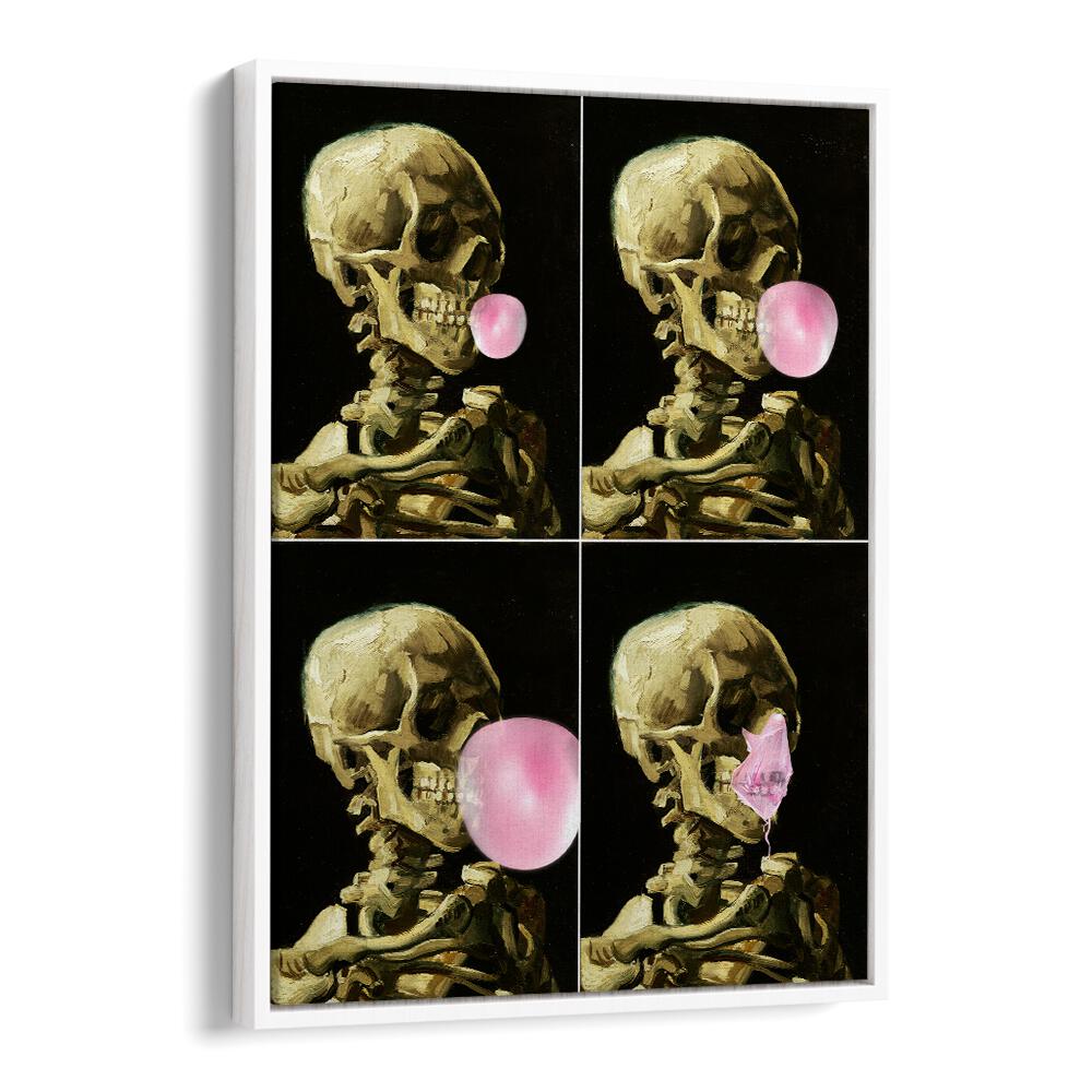 Skull Gum Explosion, altered art prints by Dikhotomy, add a bold touch to any space with creativity and imagination.