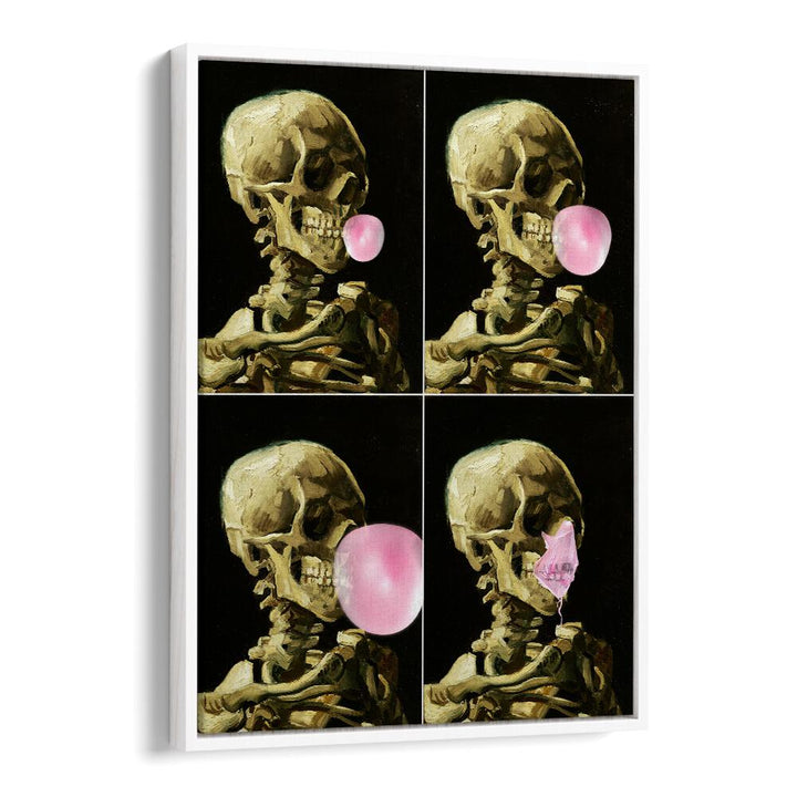 Skull Gum Explosion, altered art prints by Dikhotomy, add a bold touch to any space with creativity and imagination.