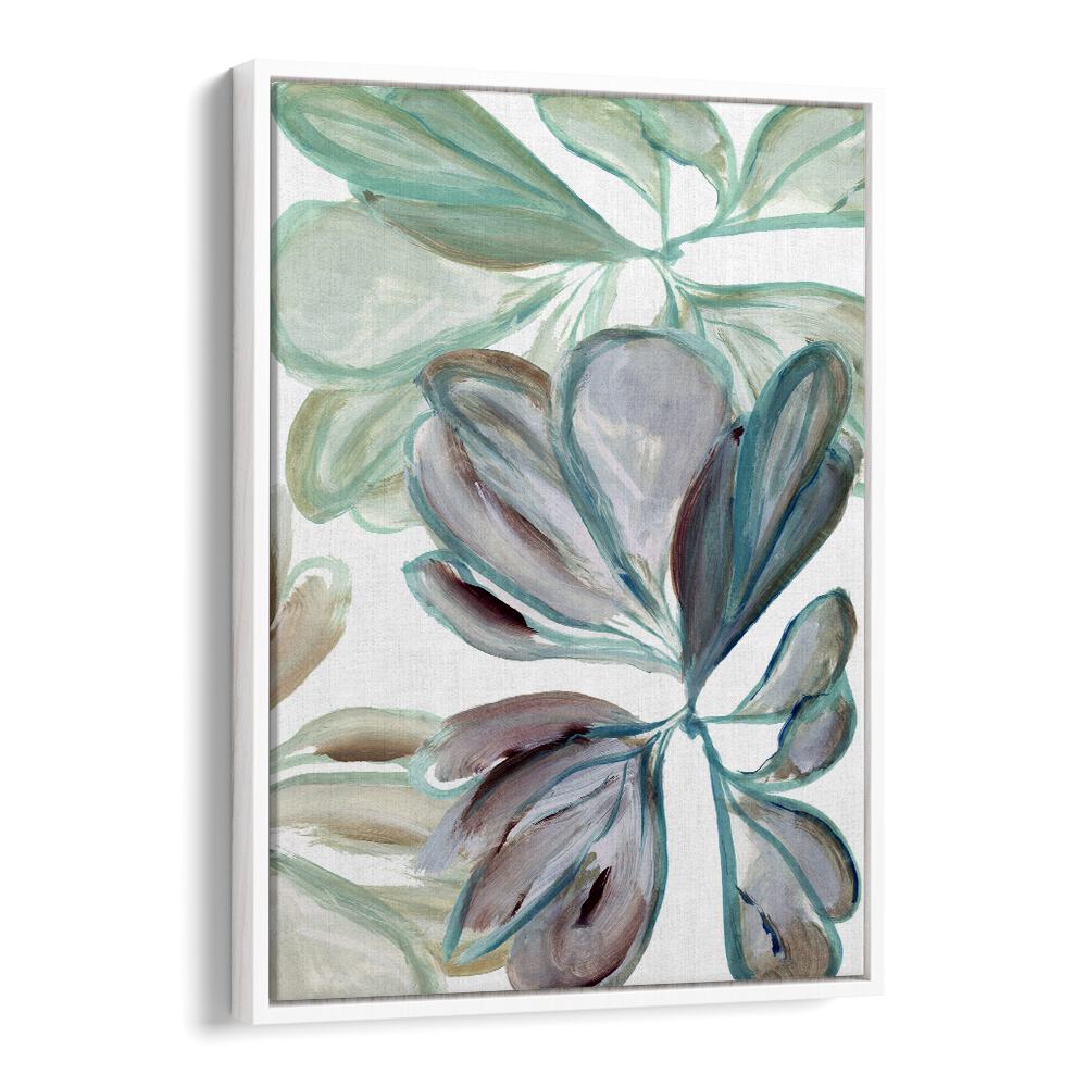 AQUA FLORAL I, FLORAL FLOWER PAINTINGS showcase vibrant blooms with elegant brushstrokes, perfect for home decor.