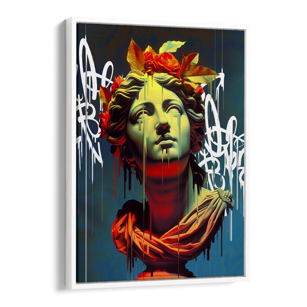 VANDAL IRIS, ALTERED ART PRINTS by DIKHOTOMY blends modern art with classic elegance for vibrant decor.