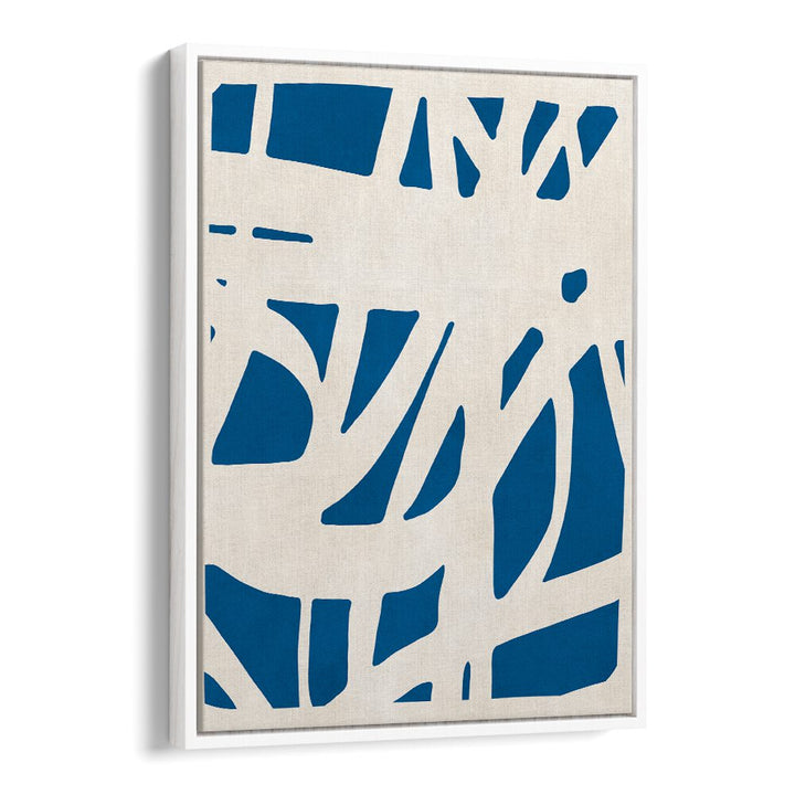 Bold blue shapes create a striking design in EXPRESSIVE VIII, ABSTRACT PAINTINGS, perfect for modern decor.