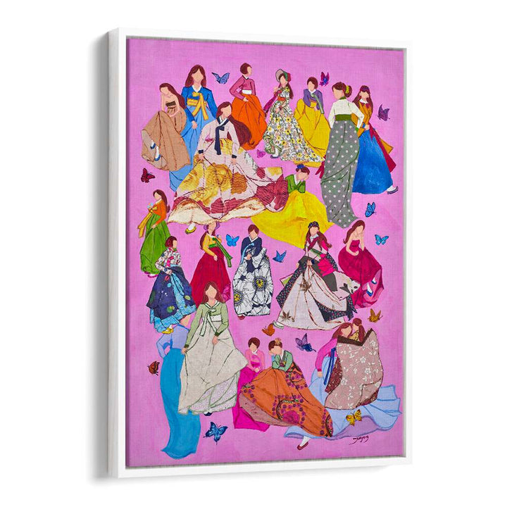 Colorful WOMAN IN DRESSES, FASHION POSTERS featuring diverse styles and vibrant designs perfect for wall decor.