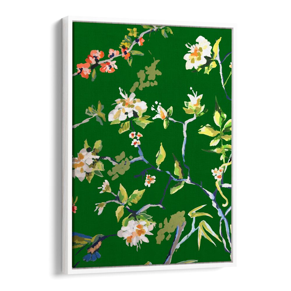 Brighten your home with DINING ROOM WALLS I, FLORAL FLOWER PAINTINGS, showcasing elegant floral designs on a vibrant background.