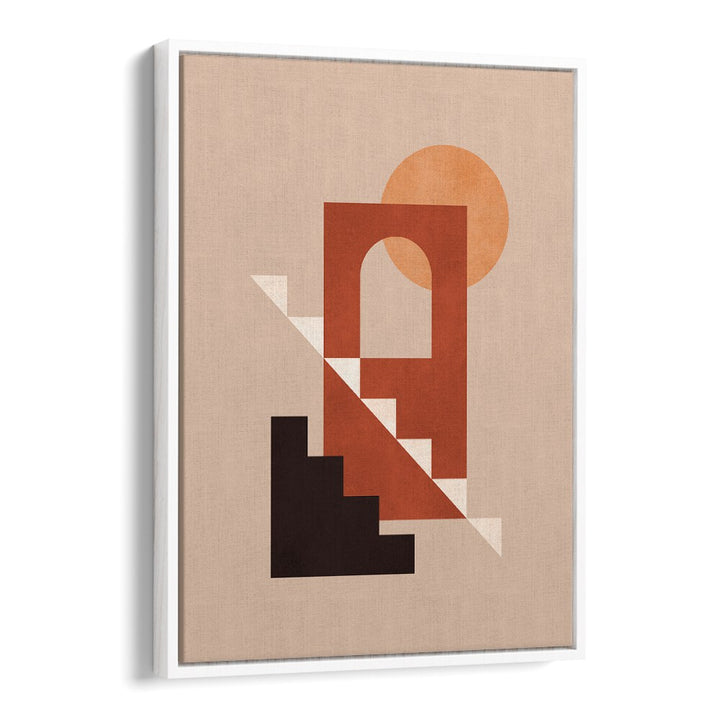 Colorful abstract design featuring geometric shapes, perfect for modern decor: GEOMETRIC COMPOSITION III, BOHO ART PAINTINGS.