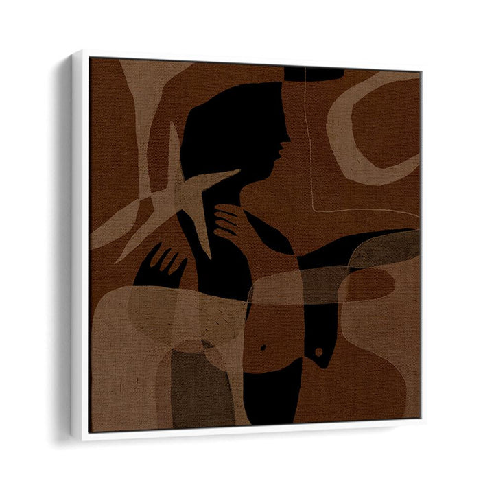 Elegant AWAKENING III, BOHO ART PAINTINGS, features abstract figures in warm tones, perfect for modern decor.