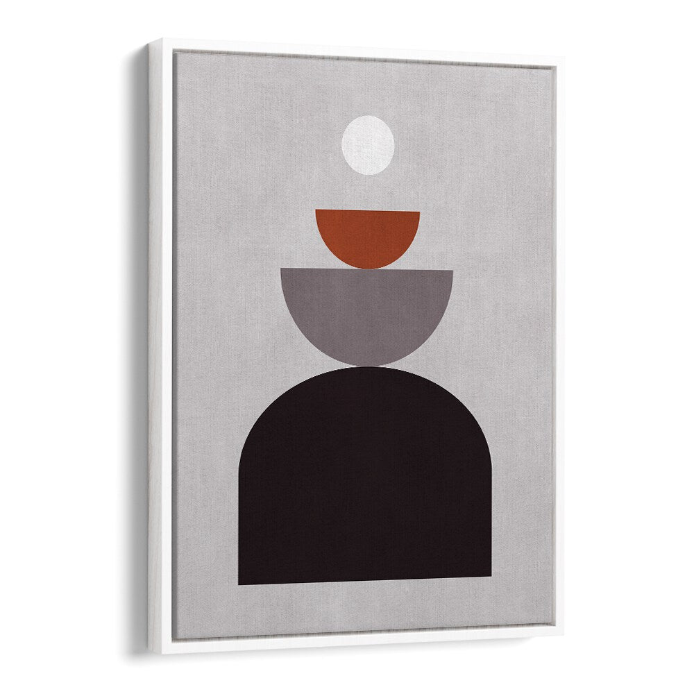 Modern LINES AND CIRCLES XVI, BOHO ART PAINTINGS, featuring geometric shapes in earthy tones, perfect for stylish decor.