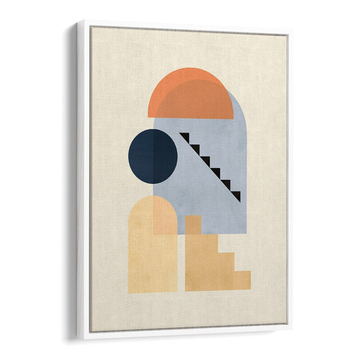 Geometric shapes and warm colors in COMPOSITION V, BOHO ART PAINTINGS, perfect for modern decor and contemporary spaces.