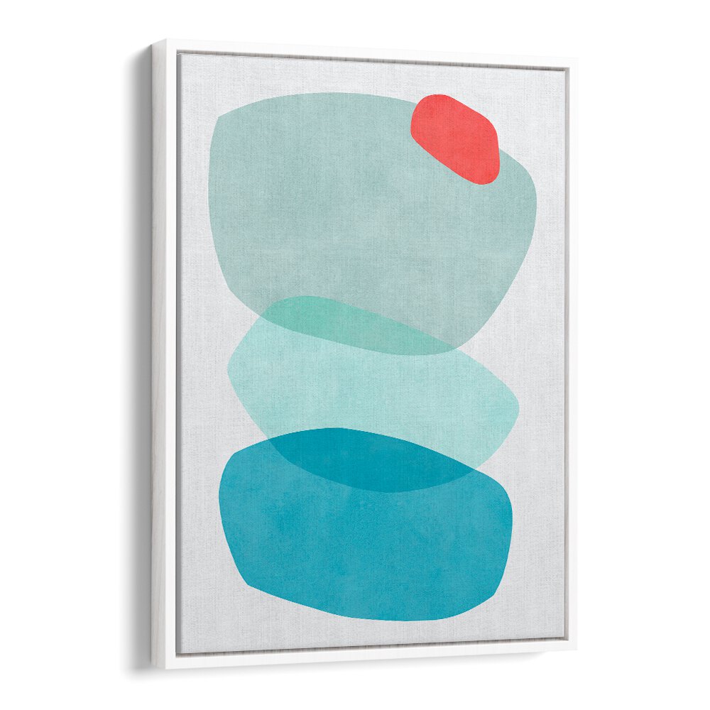 ROCK OVERLAY IV, ABSTRACT PAINTINGS features a modern design with layered shapes in calming colors for stylish decor.
