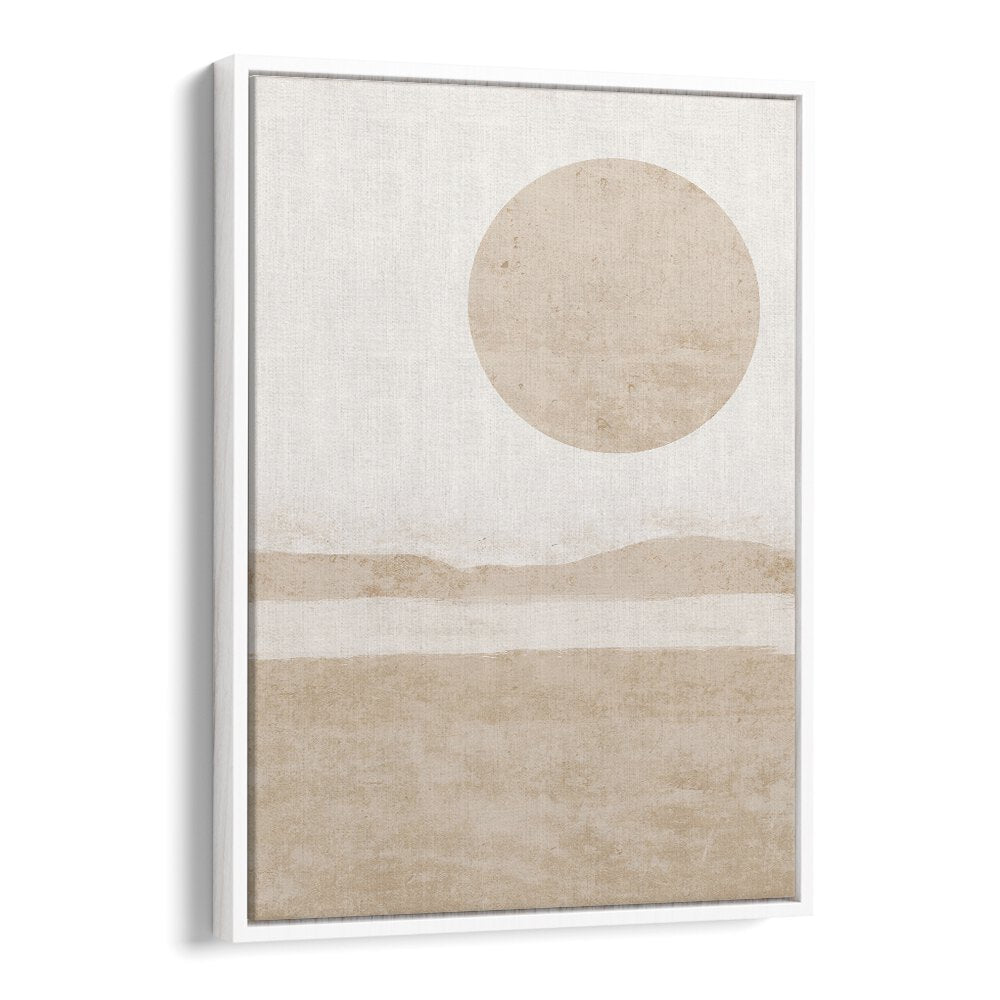 Elegant SUNSET ART, BOHO ART PAINTINGS showcasing a serene beige landscape, perfect for bohemian home decor.