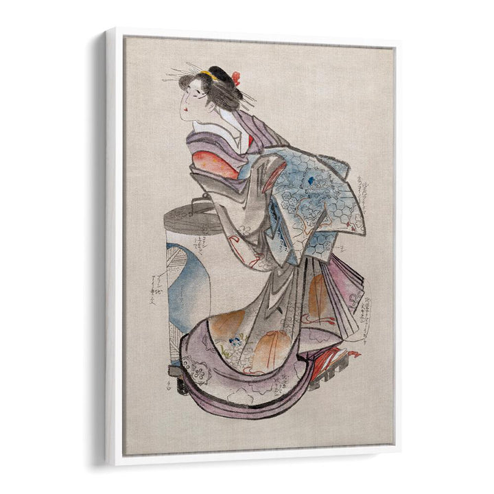 JAPANESE WOMAN FROM ALBUM OF SKETCHES , VINTAGE PAINTINGS