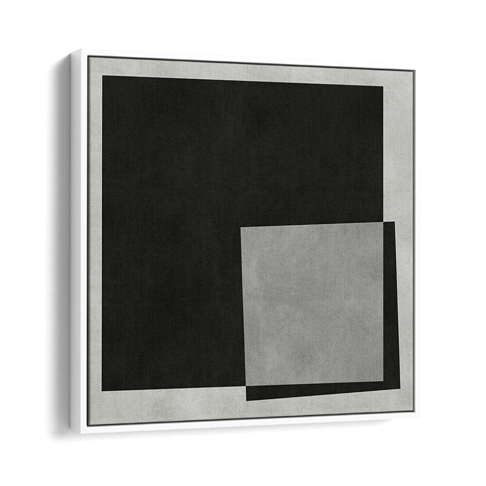 Stylish MODERN SHAPES III, GEOMETRIC ART PRINTS in black and gray, perfect for contemporary home decor.