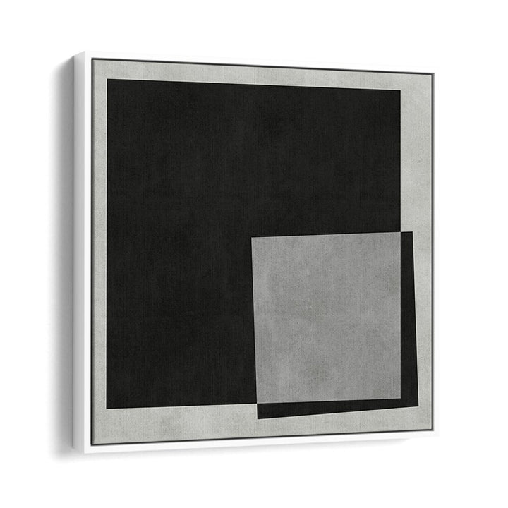 Stylish MODERN SHAPES III, GEOMETRIC ART PRINTS in black and gray, perfect for contemporary home decor.