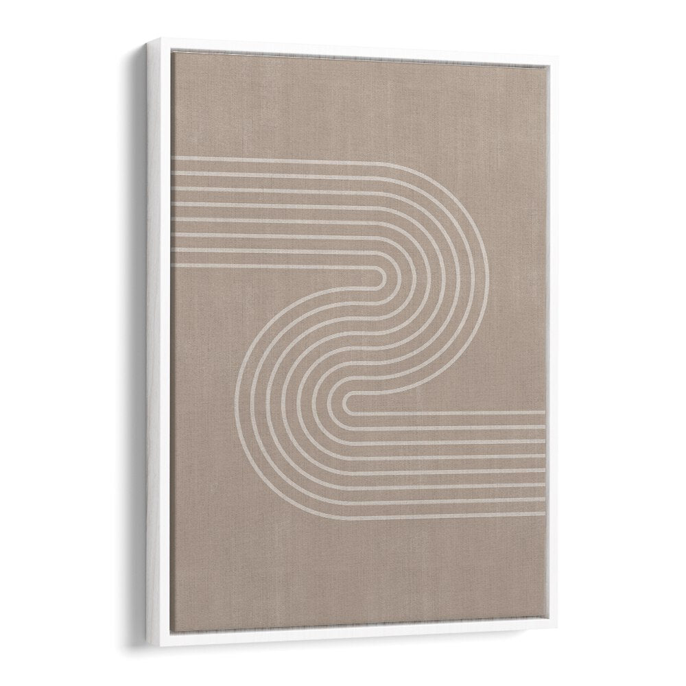 MINIMAL SIMPLE ARCH I, BOHO ART PAINTINGS from THE MIUUS STUDIO features elegant lines on a neutral background.