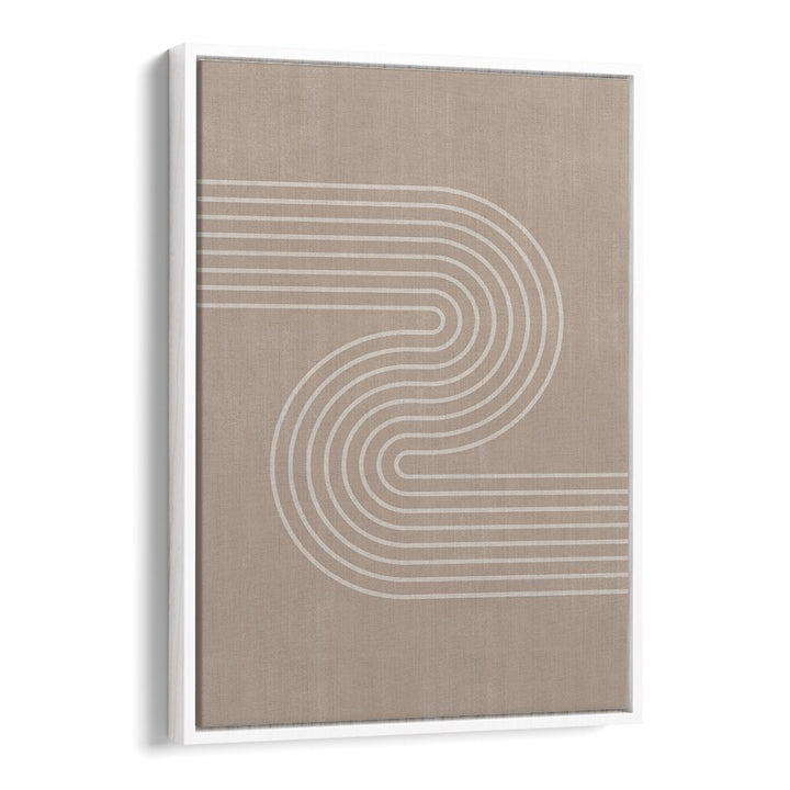 MINIMAL SIMPLE ARCH I, BOHO ART PAINTINGS from THE MIUUS STUDIO features elegant lines on a neutral background.