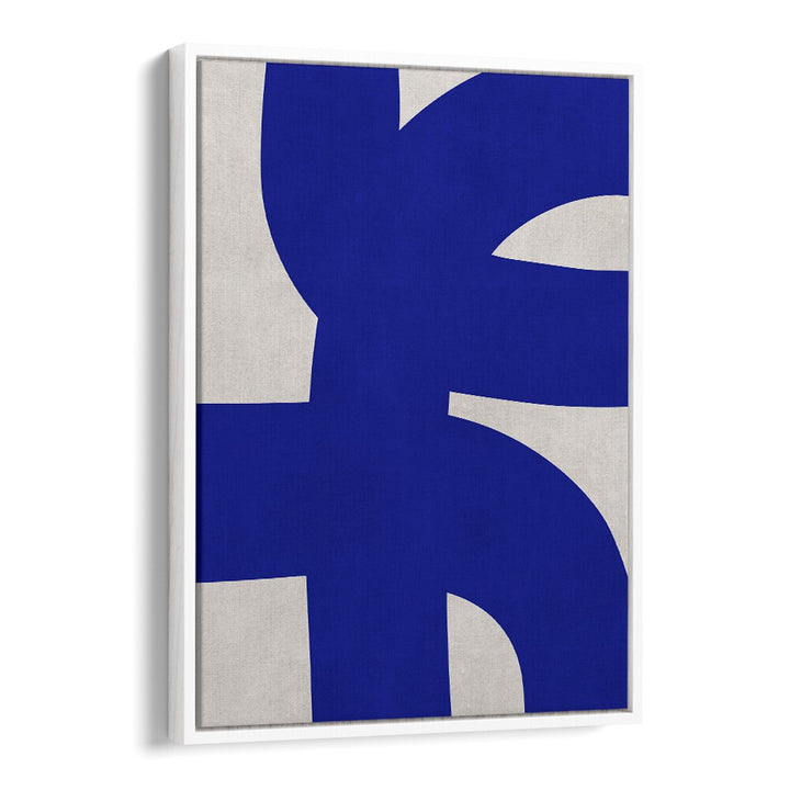 Bold blue shapes create a striking design in UNDULATING CURVES V, ABSTRACT PAINTINGS, perfect for modern spaces.