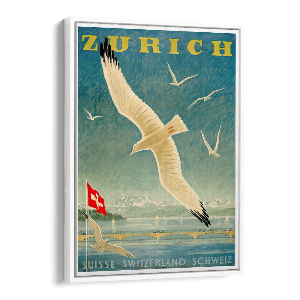 Experience the charm of Switzerland with ZURICH, VINTAGE TRAVEL POSTERS, perfect for any decor.