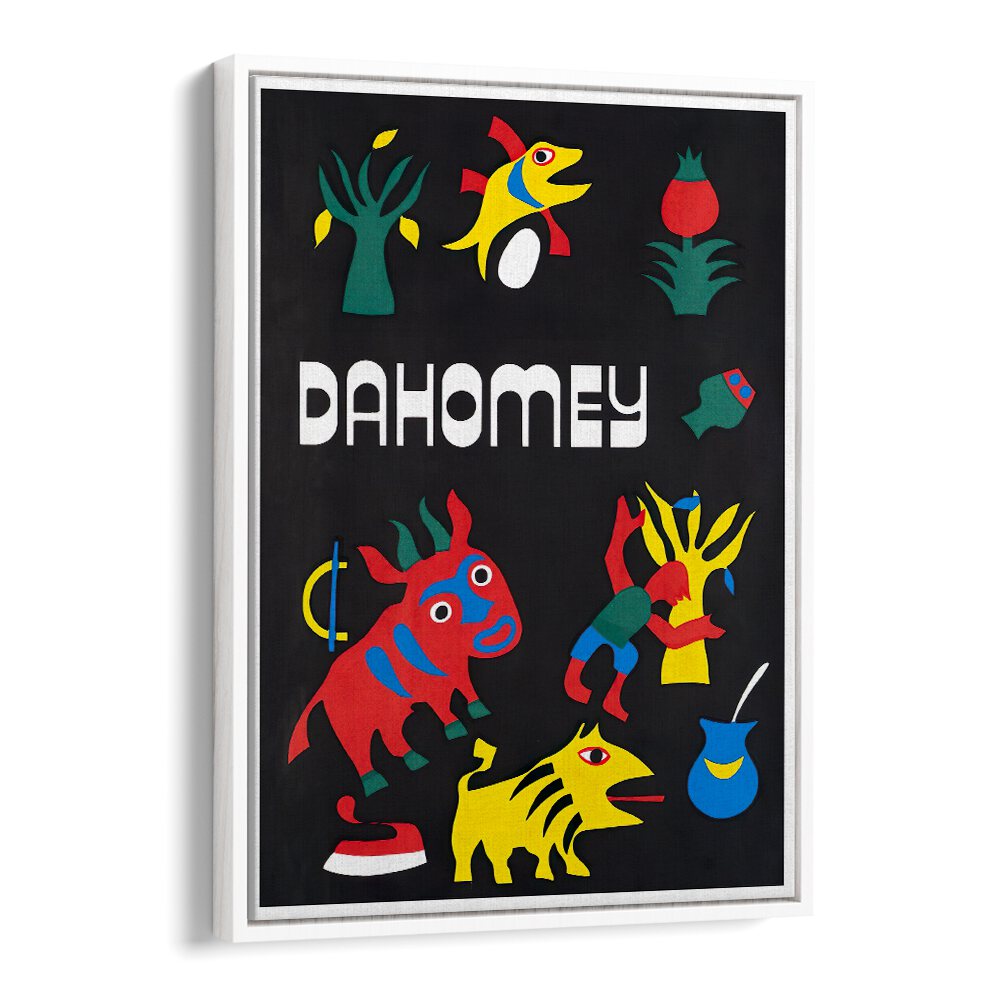 Vibrant DAHOMEY Vintage Travel Posters featuring colorful art, perfect for transforming your living space.