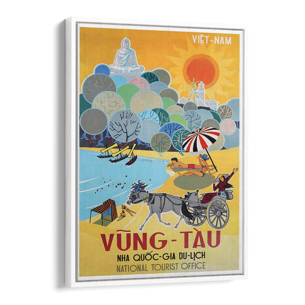 VUNG-TAU, VINTAGE TRAVEL POSTERS showcase vibrant scenes of Vietnam's picturesque beaches and cultural charm.